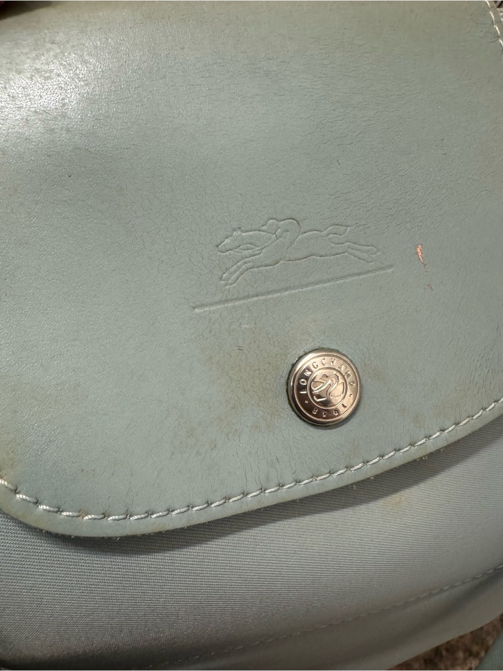 Longchamp Le Pliage Neo large nylon shoulder tote bag baby blue - Picture 10 of 15